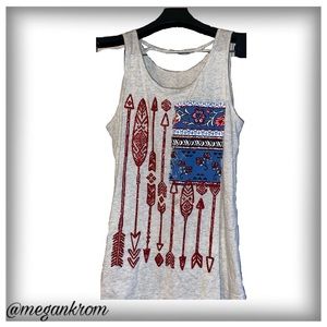 💥kids glittery American flag tank top